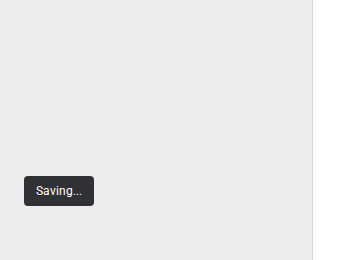 The Easil editor showing the Saving status after clicking the Save button
